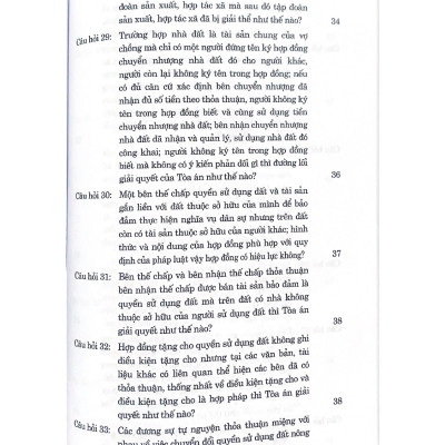 100 câu hỏi giải quyết tranh chấp về đất đai tại Tòa án