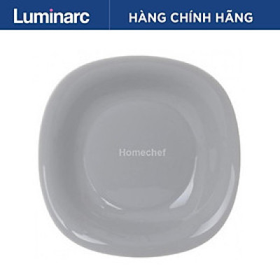 Đĩa (dĩa) thủy tinh đựng món xào, sốt Luminarc Carine Granit 21cm - N6612, dùng vi sóng, sản xuất Pháp