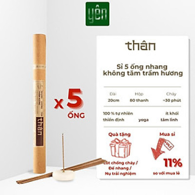 Nhang Trầm Hương Không Tăm Giá Sỉ Yên Loại Thân, Tâm, Tuệ Sạch Tự Nhiên Ít Khói An Toàn Dùng Thiền