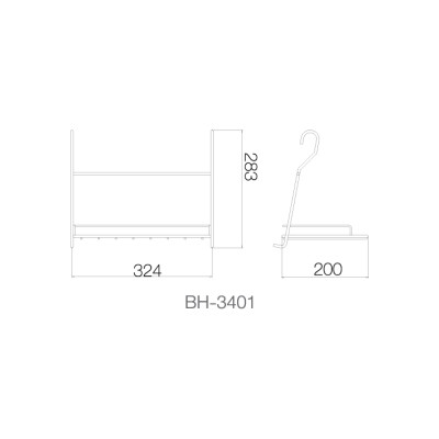 Giá đựng gia vị treo tường - BH-3401 - INOX SUS 304