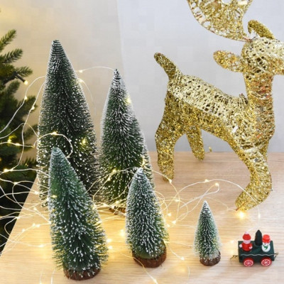 Bộ 3 cây thông mini 10 cm Christmass tree 2020 tặng dàn nháy nhỏ