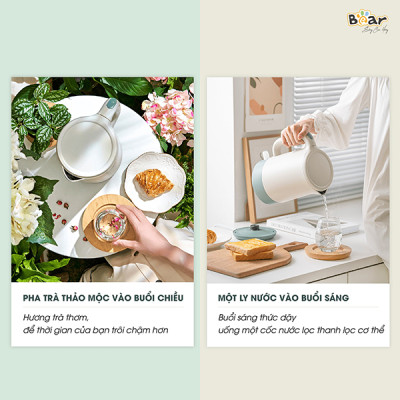 Ấm đun nước siêu tốc Bear ZDH-Q17B1 Hàng chính hãng