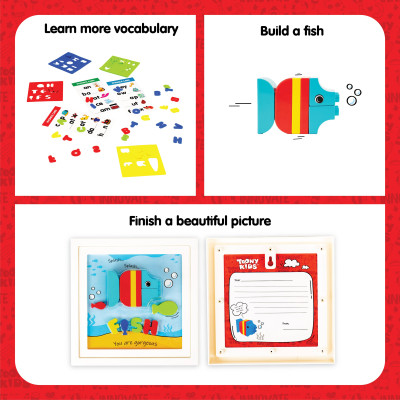 Đồ Chơi Bộ Lắp Ráp Khung Tranh Cá TOONYKIDS - Đồ Chơi Thông Minh Cho Bé - Creative Picture Farme TN00522 [Tặng Kèm Sticker]