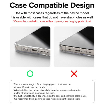 Dây đeo cho điện thoại RINGKE Holder Link & Snap Hook Lanyard Strap - Hàng Chính Hãng