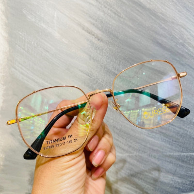 Gọng kính cận S17829 và 5201318 chất liệu titan thời trang mắt kính OURESS nam nữ siêu nhẹ siêu bền