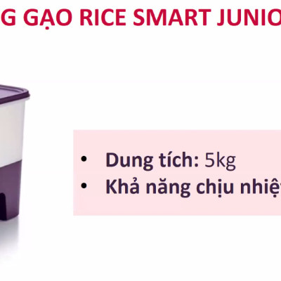 Thùng Gạo Tupperware Rice Smart Junior 5kg - Hàng Chính Hãng