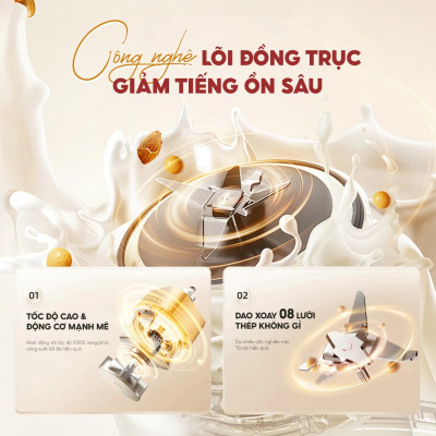 Máy làm sữa hạt thủy tinh chống ồn Masuto MS Love Plus dung tích 1,2L có hẹn giờ 12 chế độ nấu - Hàng chính hãng