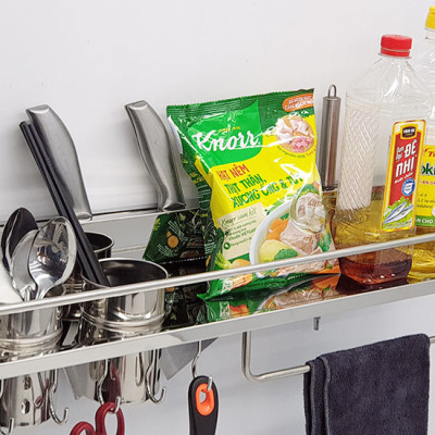 Kệ bếp đa năng Inox Eurolife EL-K1 (Trắng bạc)