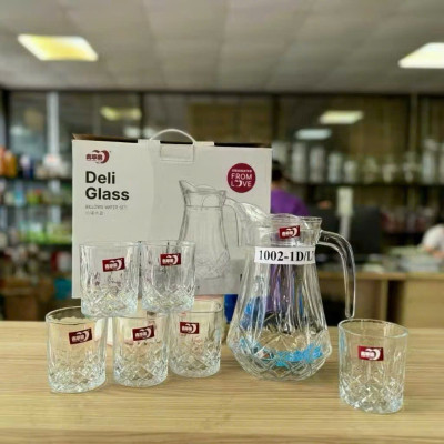 Bộ Bình Thủy Tinh Sang Trọng 6 Cốc – Quà Tặng Cao Cấp, Hộp Đựng, Thiết Kế Hiện Đại - HÀNG CHÍNH HÃNG MINIIN