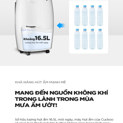Máy Lọc Không Khí Hút Ẩm Cuckoo DH-Z16AF45FG-Hàng Chính Hãng
