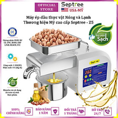 Máy ép dầu ăn thực vật Nóng và Lạnh thương hiệu Mỹ Septree Z5 1100W - Hàng nhập khẩu (Bảo Hành 12 Tháng)