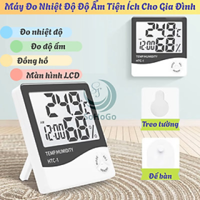 Nhiệt Ẩm Kế Điện Tử Đa Năng -Đồng Hồ Đo Nhiệt Độ & Độ Ẩm Kỹ Thuật Số -Máy Đo Nhiệt Độ – Độ Ẩm Trong Nhà -Đồng Hồ Điện Tử Đo Nhiệt Ẩm & Hiển Thị Thời Gian -Nhiệt Ẩm Kế Mini Treo Tường/Để Bàn