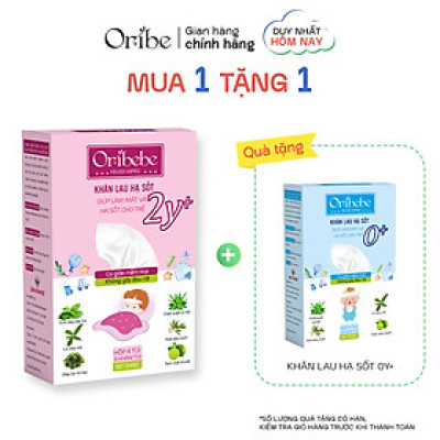 Khăn Lau Hạ Sốt Cho Bé Oribebe 2Y+ Hạ Nhiệt Giảm Sốt An Toàn Cho Bé Từ Thiên Nhiên