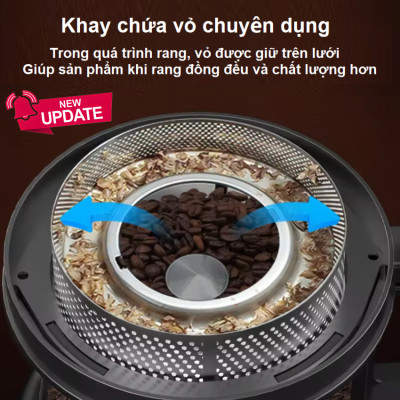 Máy rang hạt cà phê công nghệ gia nhiệt không khí . Thương hiệu Mỹ cao cấp Cafemasy CCR-305D. HÀNG CHÍNH HÃNG