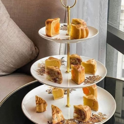 Kệ bánh trà sứ xương châu Âu Imperial hoa cúc Hàng chính hãng