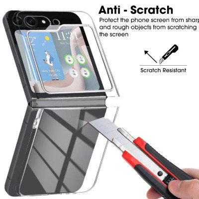 Ốp lưng trong suốt chống sốc cho Samsung Galaxy Z Flip 7 / Z Flip 6 hiệu Likgus Crystal - Bảo vệ toàn diện, chống sốc chống va đập, đệm khí 4 góc - Hàng nhập khẩu