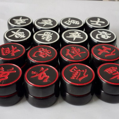 Bộ quân cờ tướng sừng trâu 3,7 đục máy 2 mặt DAICAT