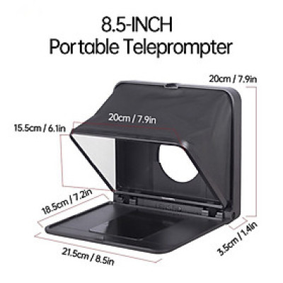 Lensgo Teleprompter TC7 - Máy Nhắc Chữ Mini Cho Biên Tập Viên, MC Truyền Hình, Kích Thước Nhỏ Gọn, Dùng Cho Điện Thoại, Máy Ảnh - Hàng Chính Hãng