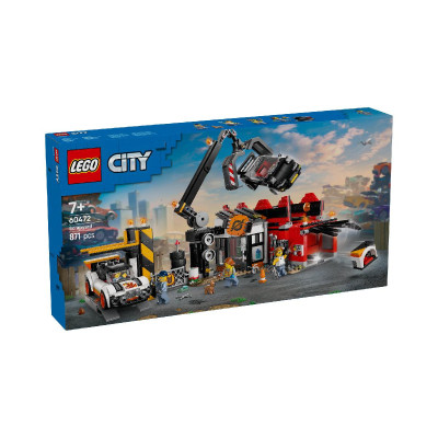 LEGO CITY 60472 Đồ Chơi Lắp Ráp Bãi Phế Liệu Ô Tô (871 chi tiết)
