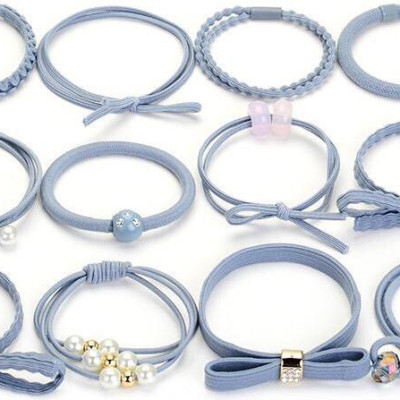 Hộp 12 Dây Chun Buộc Tóc Nhiều Mẫu Sang Trọng