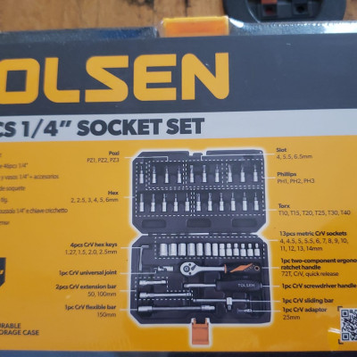 Bộ Tuýp + Vít 1/4 Inch 46 Món Tolsen 15138