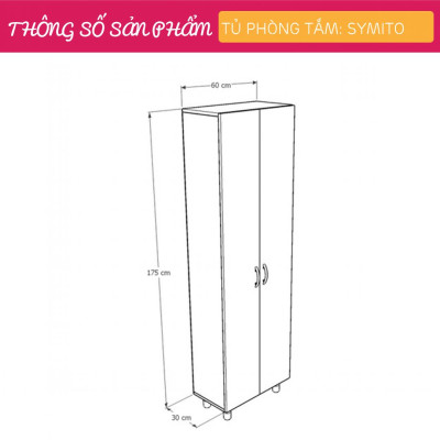 Tủ phòng tắm gỗ hiện đại SMLIFE Symito