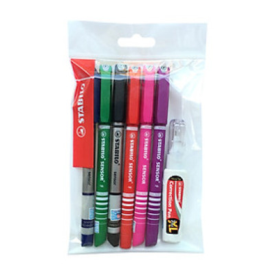 Bộ 6 Bút kỹ thuật STABILO SENSOR F 0.3mm 6 màu (SENF-C6)
