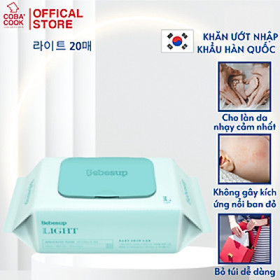 Khăn Ướt Bebesup  Nhập Khẩu Hàn Quốc Light/ Zero/ Sensitive/ Primier Thương Hiệu Bebesup