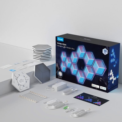 Đèn LED lục giác lắp ghép Govee Glide Hexagon Light Panels Ultra H606A | Ánh sáng đa diện siêu việt