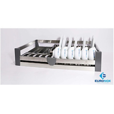 Giá bát đĩa inox đáy đặc âm tủ Cabinet Stainless Steel Pull-out Dish Rack with Solid Base