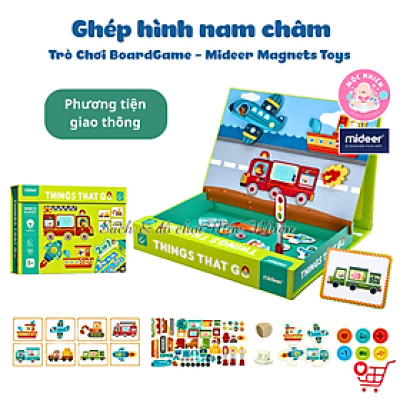 Đồ Chơi Xếp Hình Nam Châm Sáng Tạo Phiên Bản Mới Bao Gồm Trò Chơi BoardGame - Mideer Magnets Toys