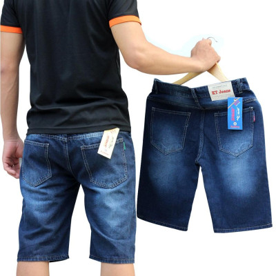 Quần Short Jean Nam Andromeda Phom Đứng Wash Nhẹ Vải Dày Không Ra Màu