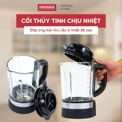 Máy làm sữa hạt HASUKA HSK-756 dung tích 1.75L, công suất 800-1000W- menu nấu tự động chống tràn và ngắt điện an toàn - HÀNG CHÍNH HÃNG