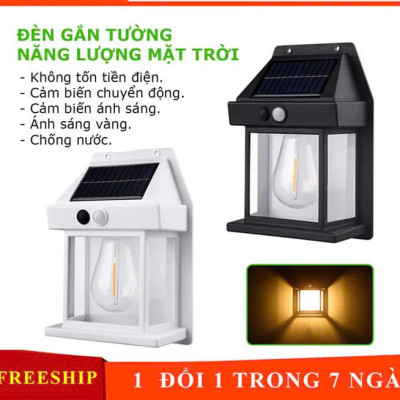 Bộ 2 Đèn Năng Lượng Mặt Trời Gắn Cột Cổng Tự Động Bật Tắt – Thiết Kế Ngôi Nhà Độc Đáo, Loại Cao Cấp