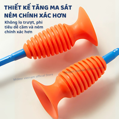 Bộ ném tiêu cao su kèm sticker hồng tâm Mideer  Suction Dart