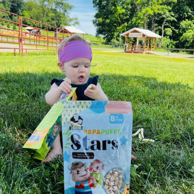 Bánh Ăn Dặm PAPAFOOD PAPAPUFFS STARS - 100% Nguyên Liệu Hữu Cơ - Gói 50g