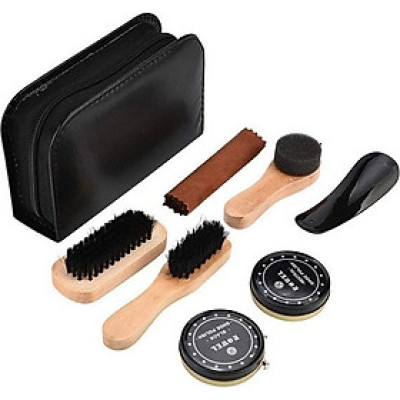 Bộ Dụng Cụ Đánh Giày 7 Món Kèm Si Đánh Bóng Tiện Lợi