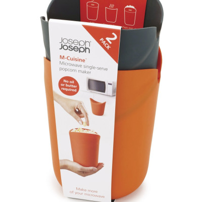 Bộ 2 ly silicone làm bỏng ngô trong lò vi sóng Joseph Joseph M-Cuisine Hàng chính hãng