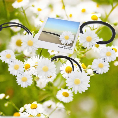 Combo 5 Chun Cột Tóc Hoa Cúc Nhiều Mẫu