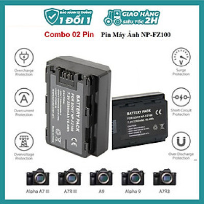 ROGTZ - Pin Li-ion NP-FZ100 7.2V 2280mAh Cho Máy Ảnh Sony FX3, FX30, A1, A9, A9 II, A7R III, A7S III, A7 III, A7 IV, A6600, A7C Dung lượng cao, Sạc nhiều lần không giảm hiệu suất, Ổn định, An toàn - Hàng Chính Hãng
