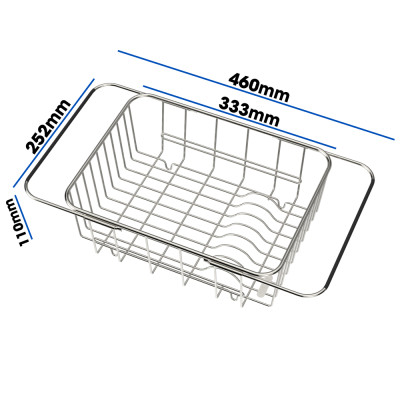 Khay để chén đĩa rau quả gác chậu rửa inox 304 Hobby Home Decor KDC3