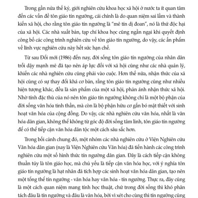 Tín Ngưỡng Và Văn Hóa Tín Ngưỡng Ở Việt Nam (Bản in năm 2023)