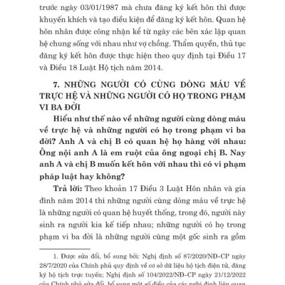 Các tình huống thường gặp trong lĩnh vực hôn nhân và gia đình - bản in 2024