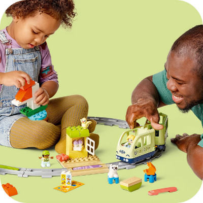 LEGO DUPLO 10427 Đồ Chơi Lắp Ráp Tàu Lửa Phiêu Lưu Tương Tác (57 chi tiết)