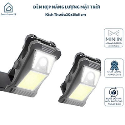Đèn Kẹp Năng Lượng Mặt Trời Cảm Biến Cơ Thể Chống Nước, Đèn Sân Vườn Siêu Sáng Đa Chức Năng - HÀNG CHÍNH HÃNG MINIIN