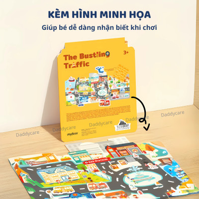 Hình Dán Sticker Cho Bé dùng nhiều lần Mideer Reusable Jelly Sticker Set 3 chủ đề