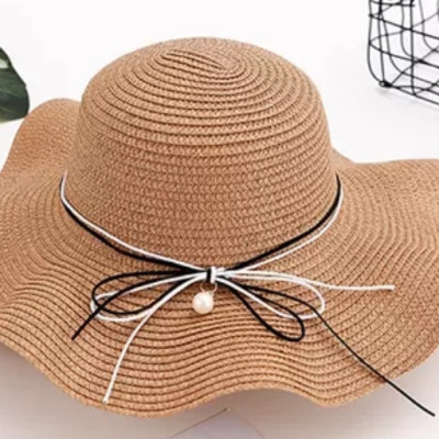 Nón rộng vành đi biển đẹp Mũ rộng vành đi biển Mũ cói đi biển rộng vành chống tia UV Panama thời trang Hàn Quốc dona21040807