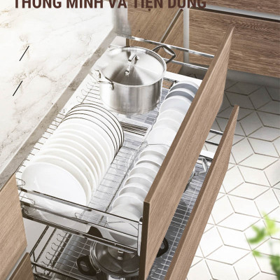 Giá úp bát đa năng nan dẹt inox 304 thương hiệu Grob mã GC304