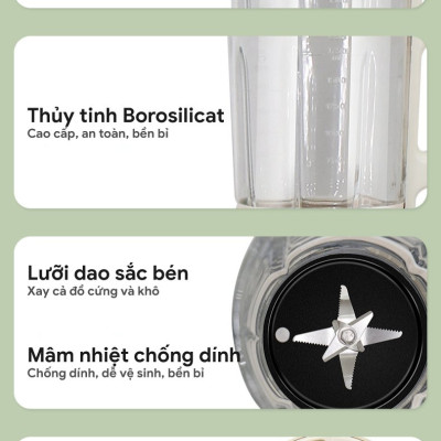 Máy làm sữa hạt, máy xay sinh tố đa năng dung tích 1,75 lít hàng chính hãng
