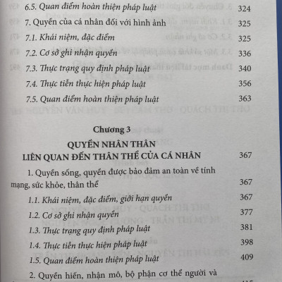 Quyền nhân thân và bảo vệ quyền nhân thân theo pháp luật Việt Nam -Tập 1